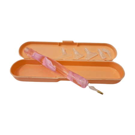 Ergonomischer Diamond Painting Stift - Set mit Box - rosa/weiß
